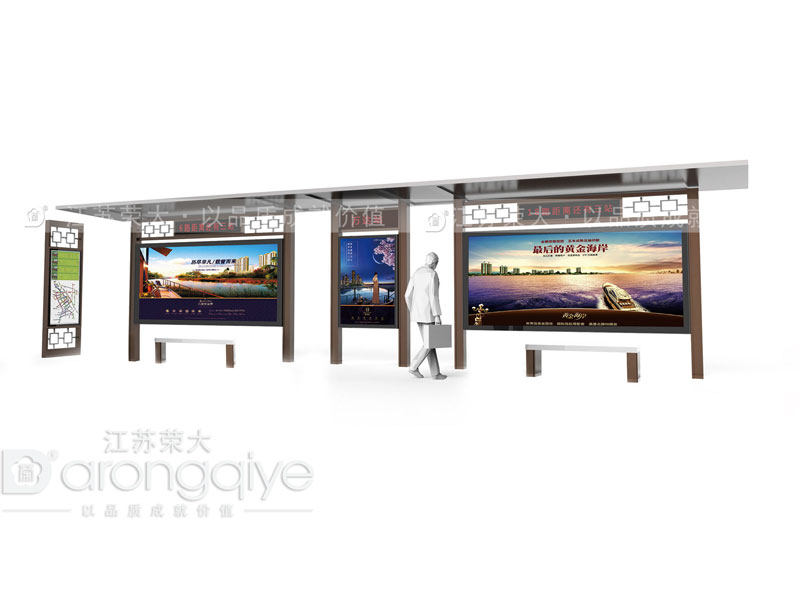 仿古候車亭為城市增添魅力風(fēng)景配圖一